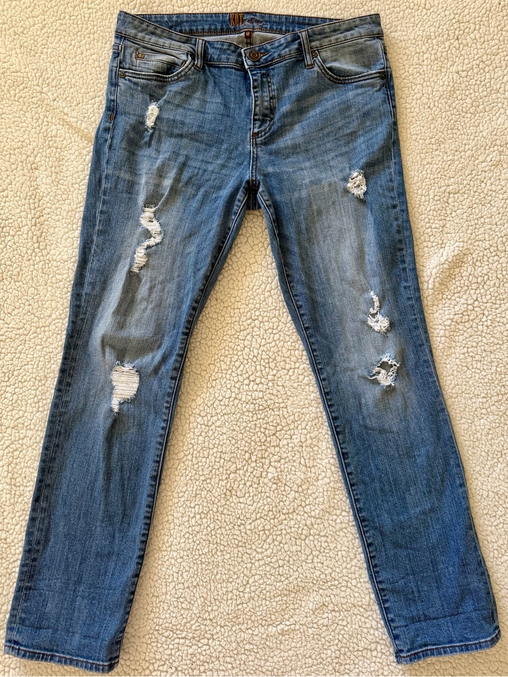 KUT from the Cloth - Women’s Distressed Blue Denim Jeans - Casual Fit